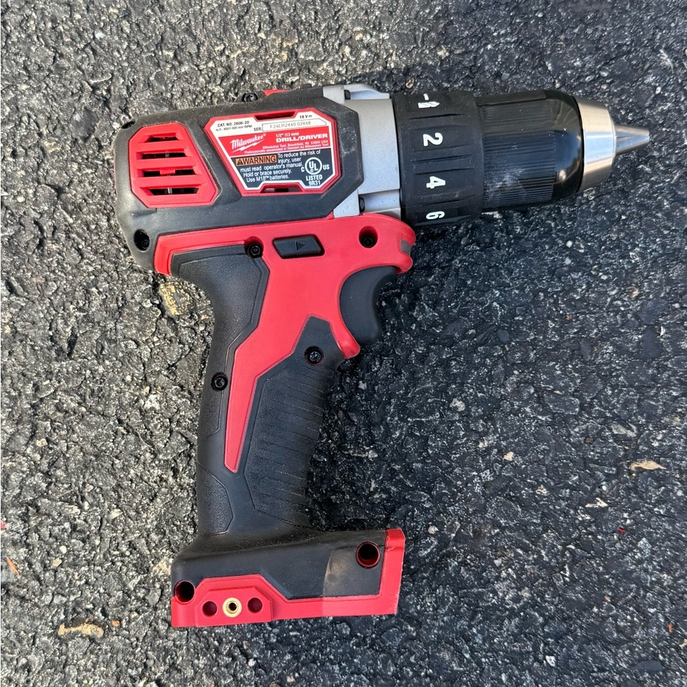 Milwaukee Cordless Drill in Red and Black